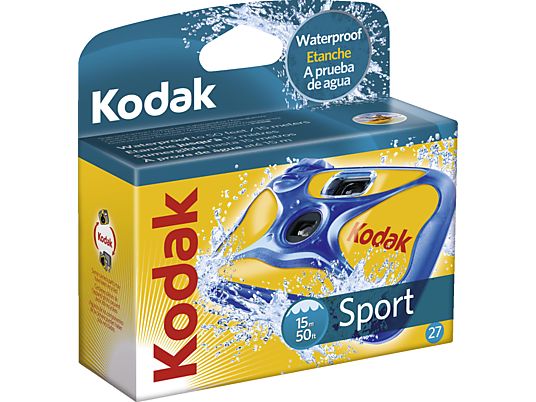 KODAK MAX Water & Sport - Appareil photo jetable étanche - 35 mm -  Bleu/Jaune