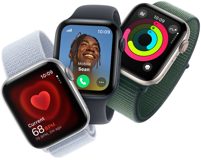 APPLE Watch SE GPS 44mm Midnight Sport Band M/L Smartwatch